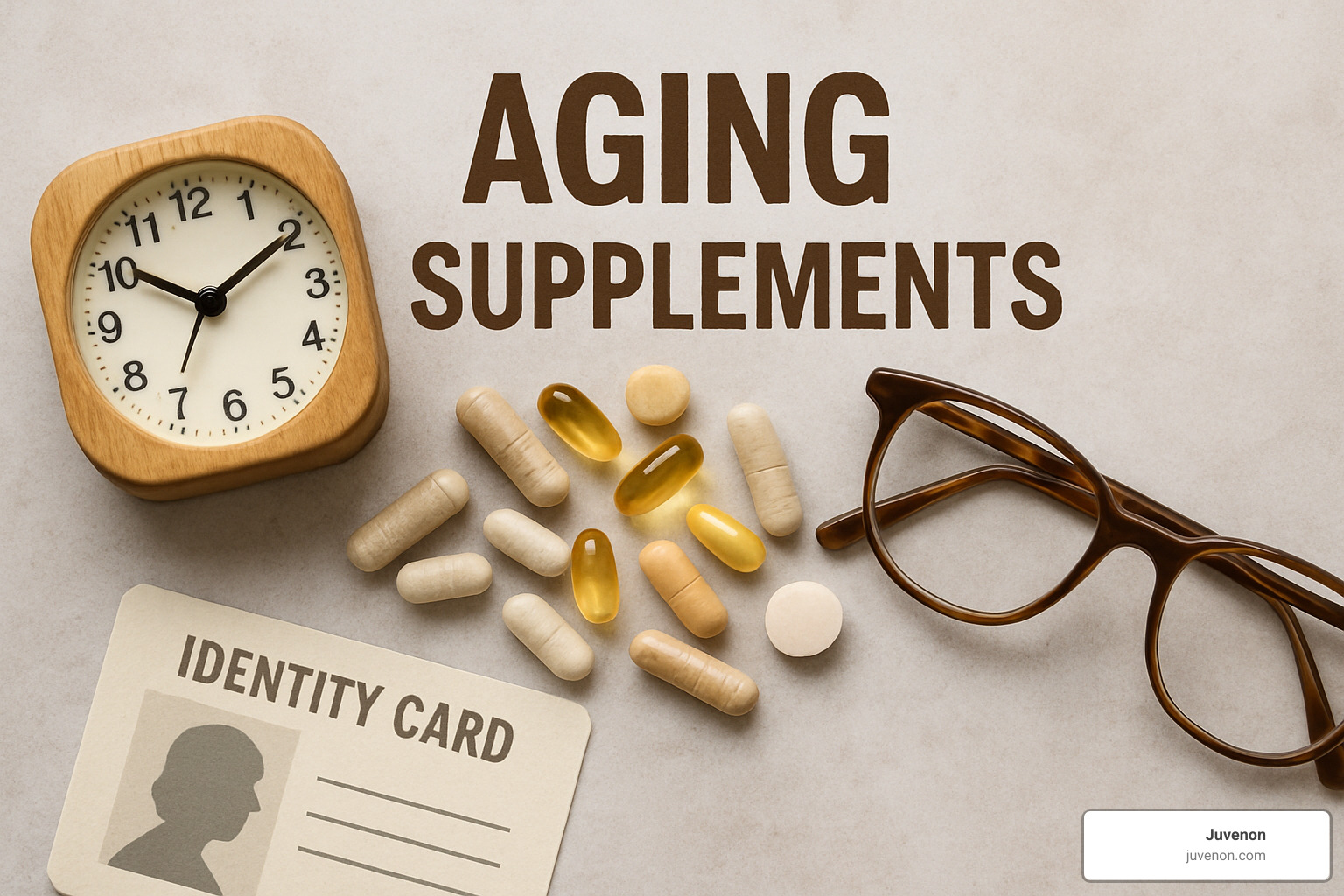 vitamin D3 and K2 supplements with sunshine and bone health imagery - aging supplements