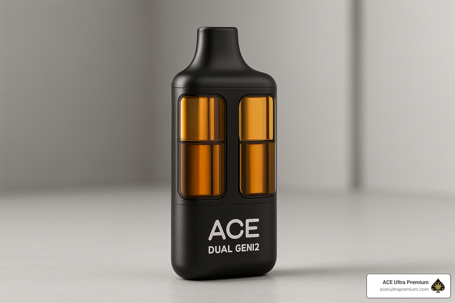 Ace Dual Gen 2 device showing dual chamber design - aces disposable