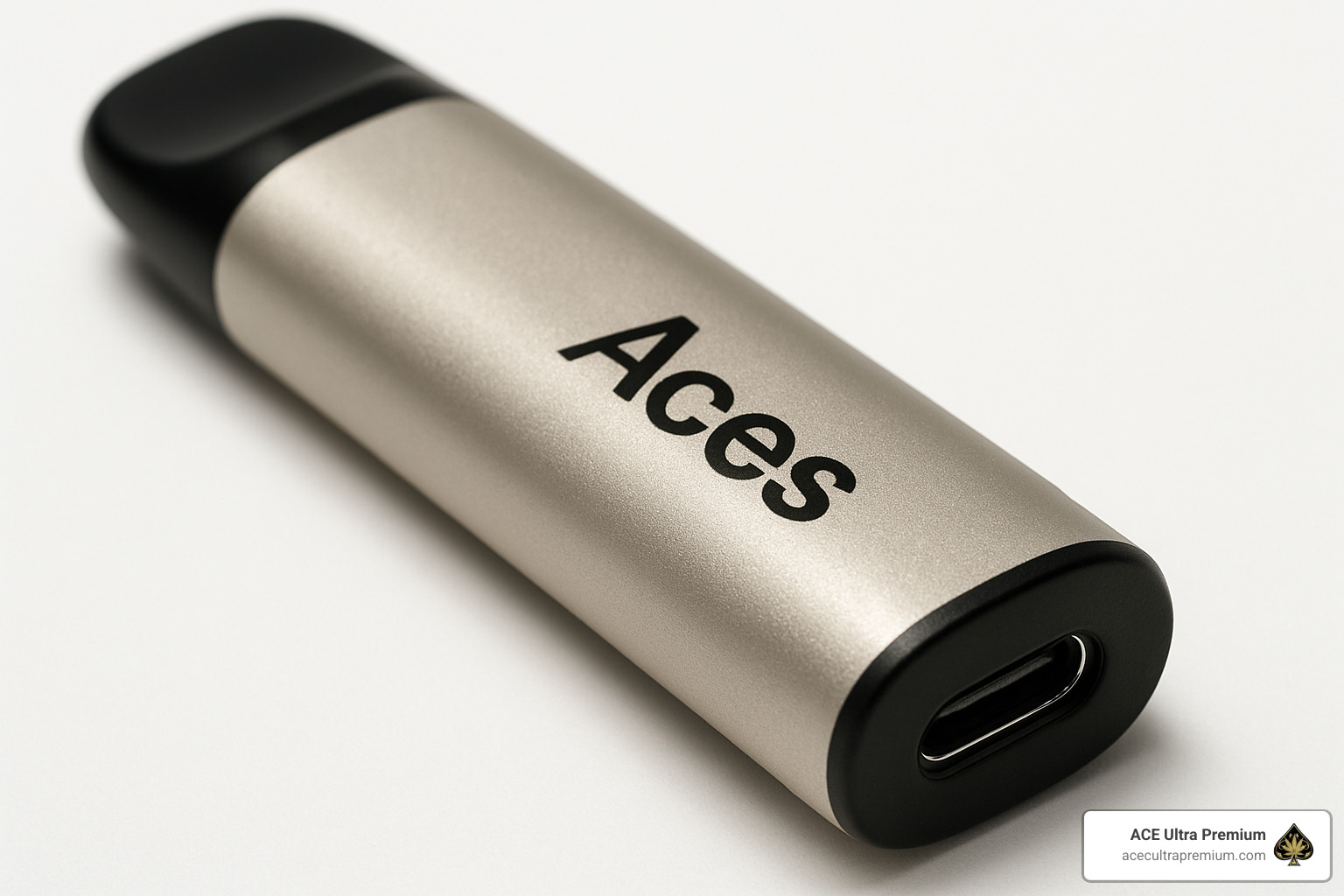 USB-C charging port on Aces disposable vape - aces disposable