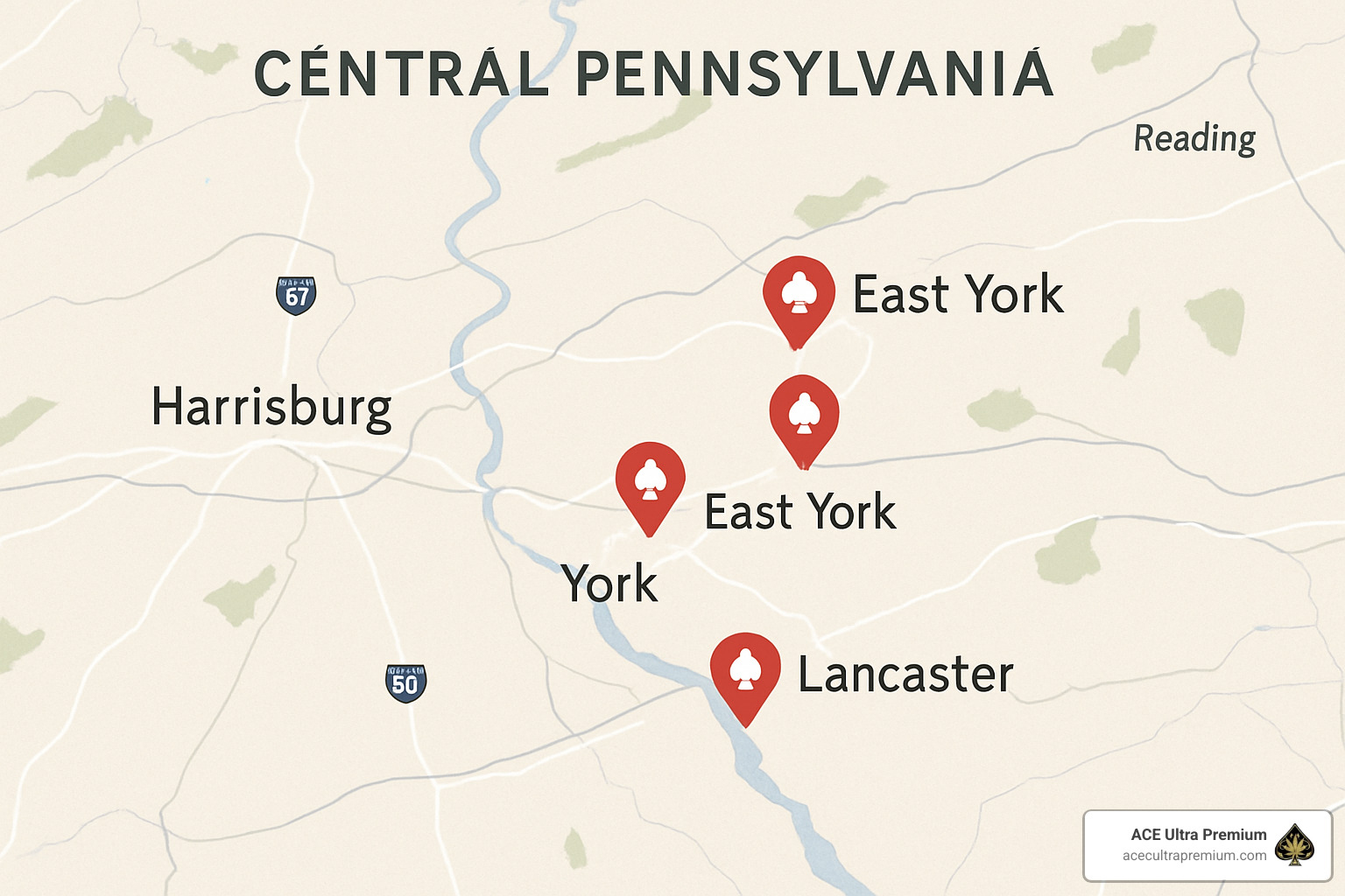 map showing Ace of Vapes store locations - ace of vapes