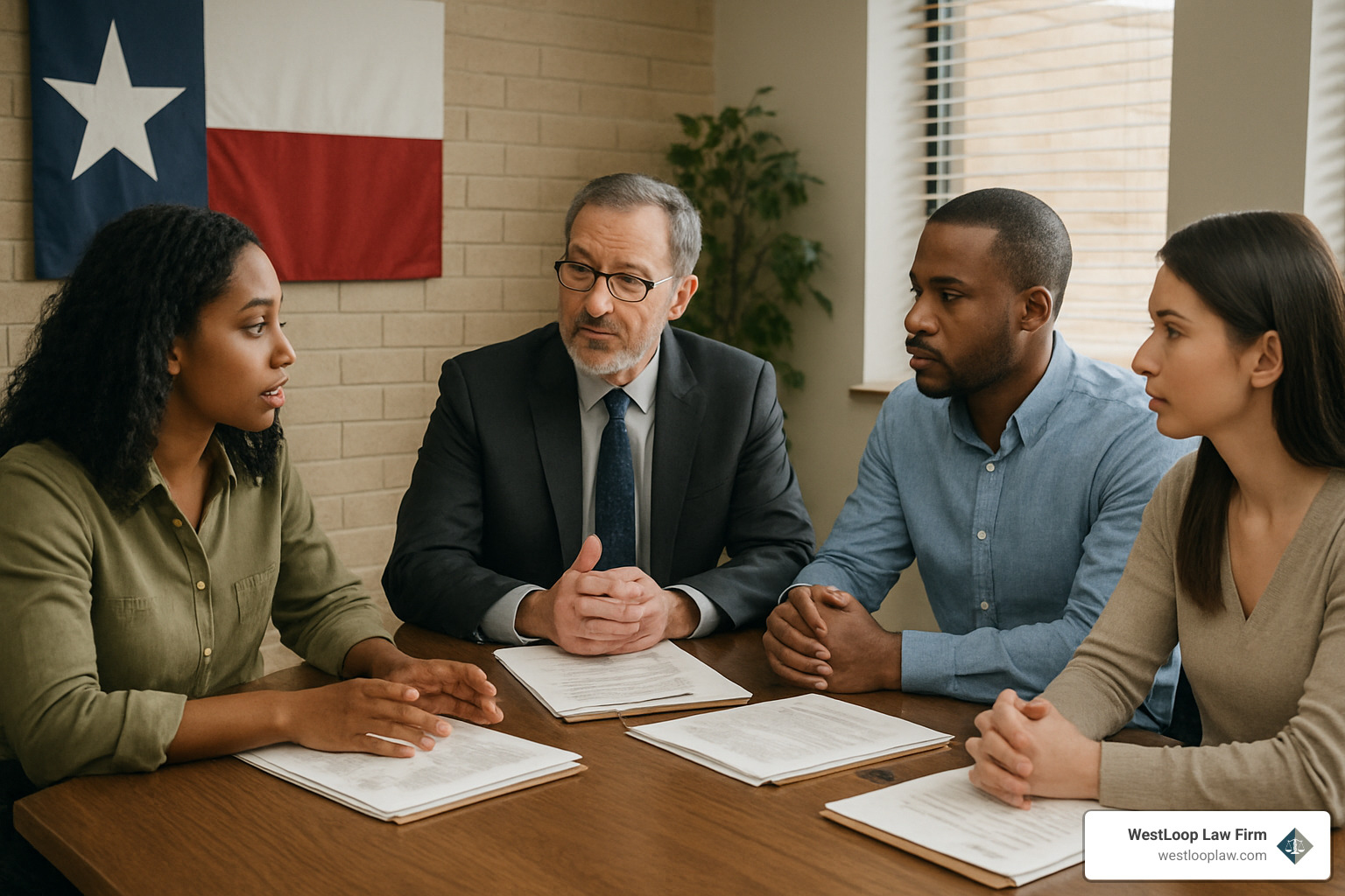 Family mediation session with estate attorney and heirs - estate litigation lawyer in texas
