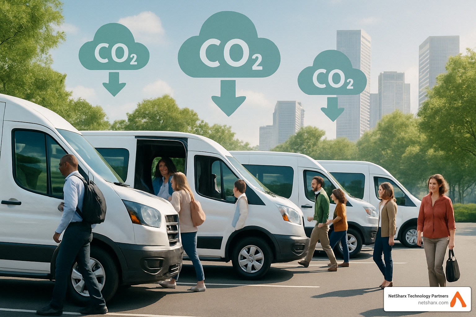 vanpool program reducing carbon emissions - enterprise mobility solutions