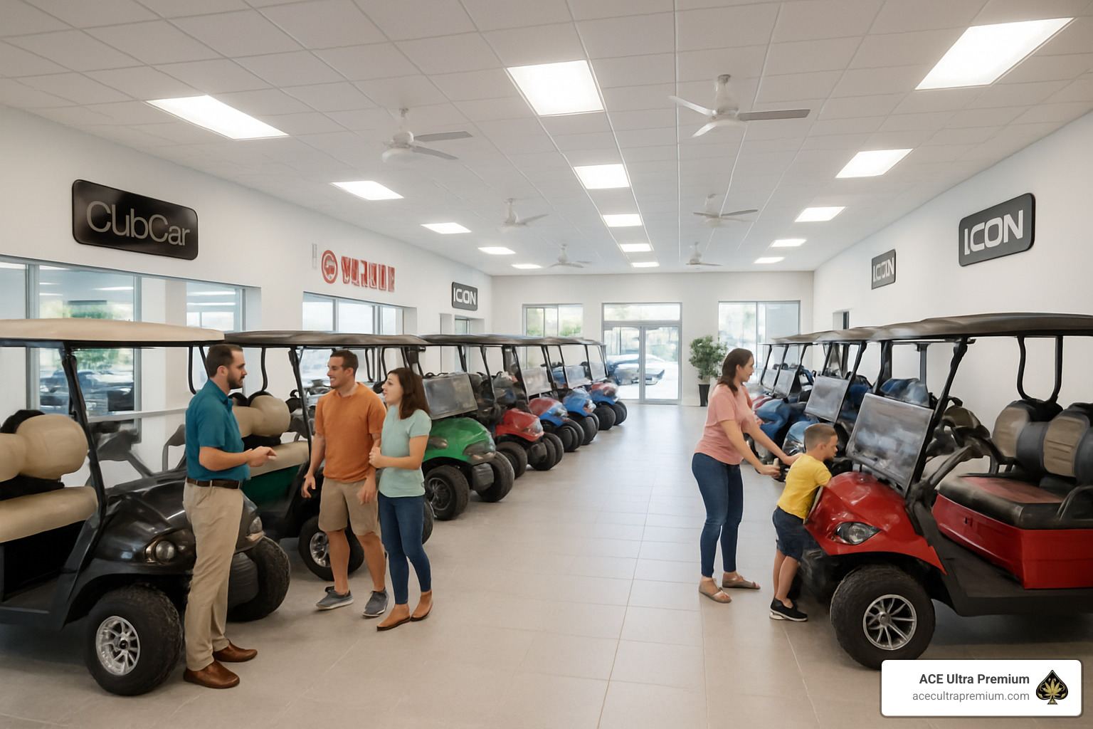 ACE Ultra Premium showroom - ace of carts ACE Ultra Premium showroom - ace of carts