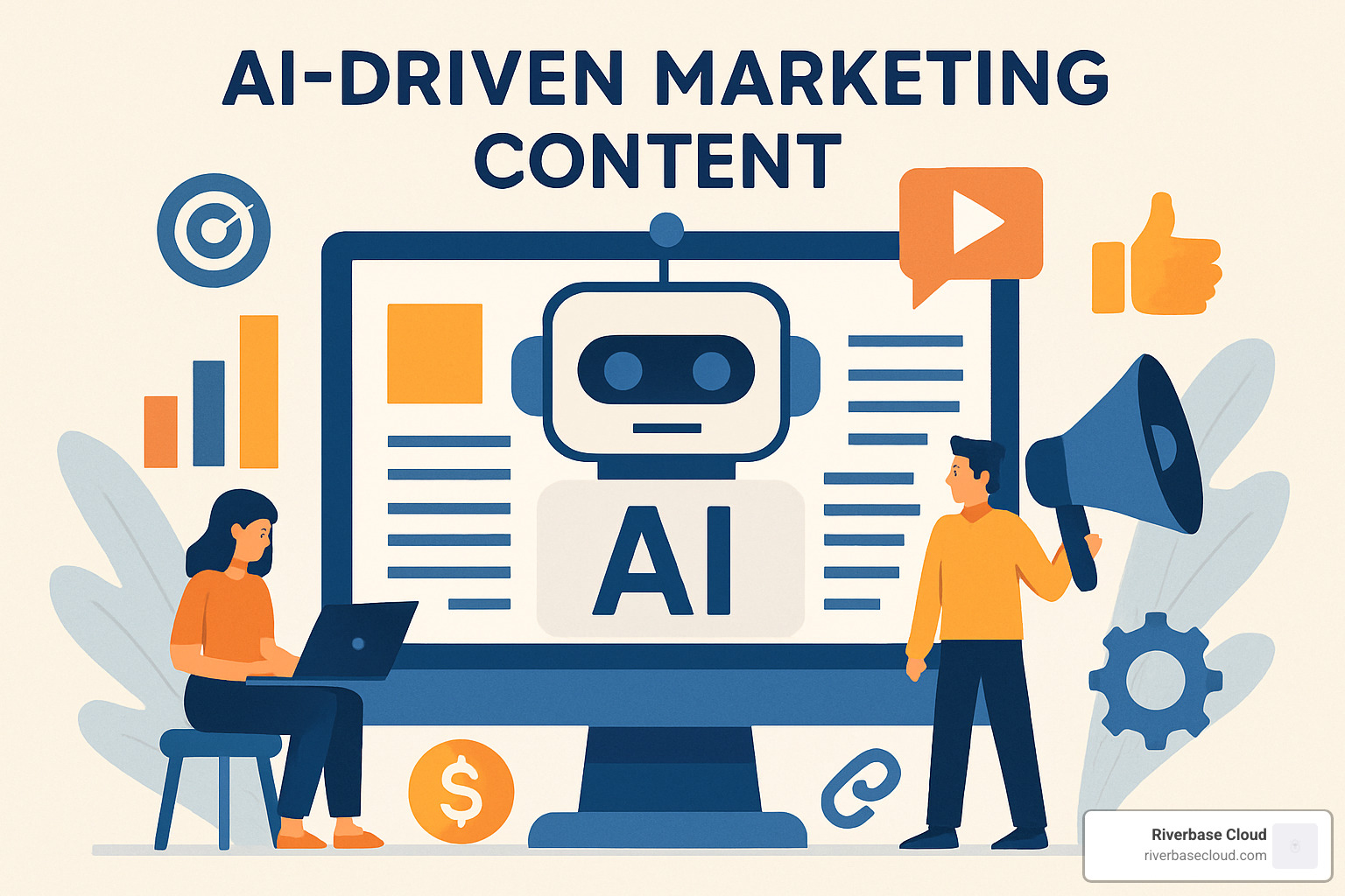 Marketer analyzing ROI dashboard for AI content tools - AI-driven marketing content