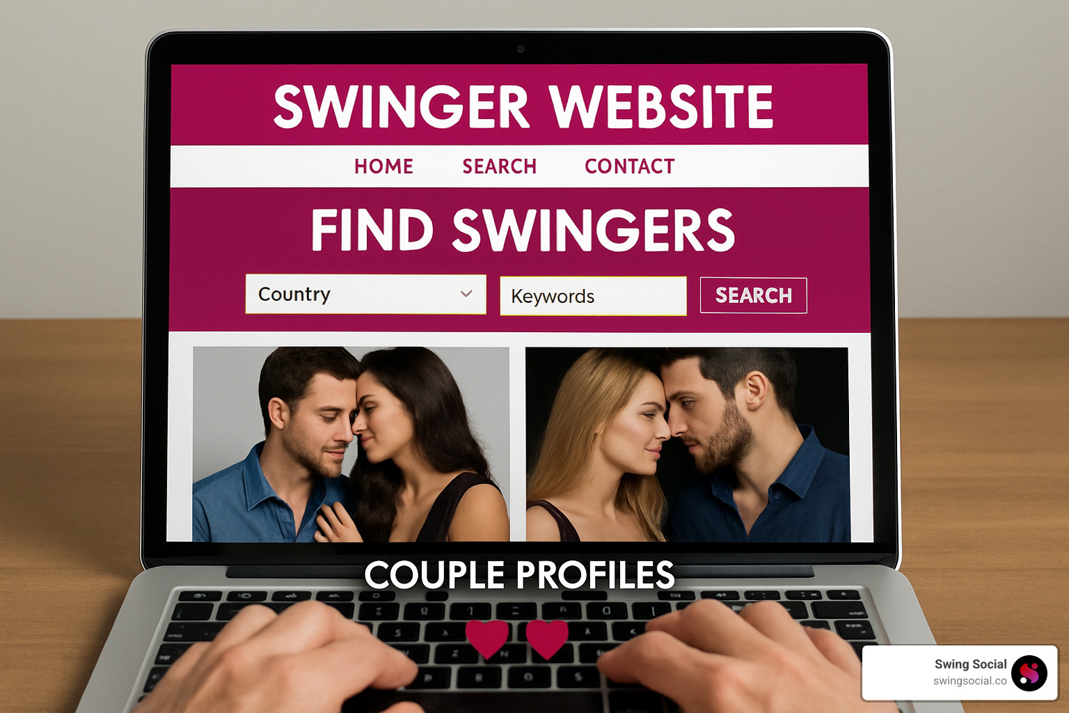 Screenshot collage of top swinger website interfaces - swinger website