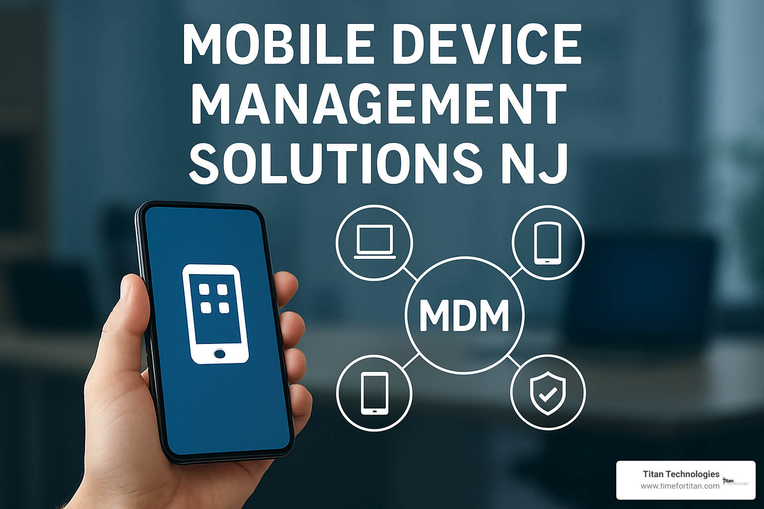 IT administrator enrolling mobile devices into MDM system - mobile device management solutions nj