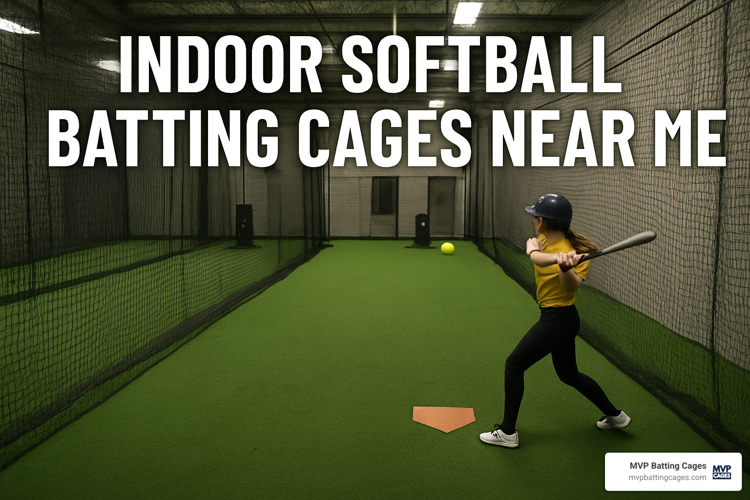 player watching swing metrics on tracking screen - indoor softball batting cages near me