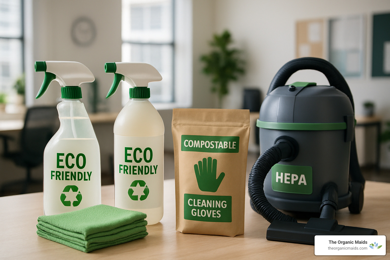 eco-friendly cleaning supplies and equipment - eco green office cleaning
