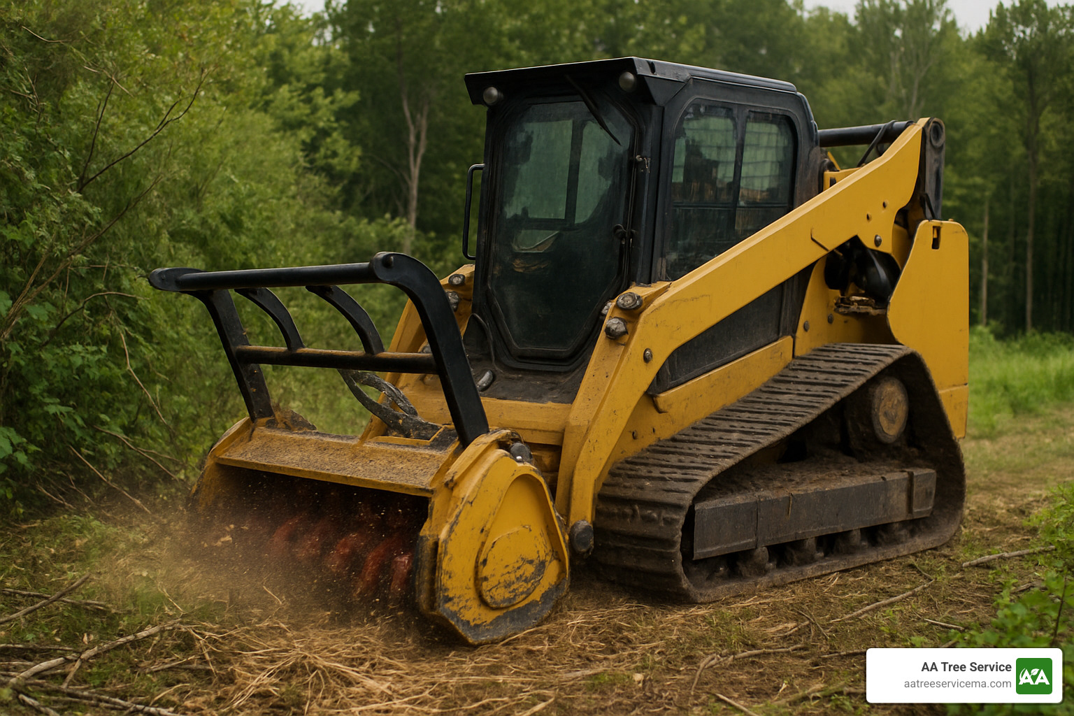 forestry mulcher clearing brush - brush clearing company