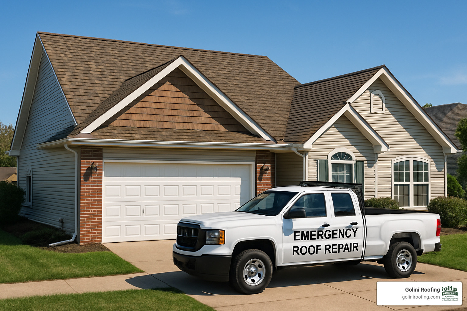 Professionally repaired roof after emergency services - Emergency roof repair services