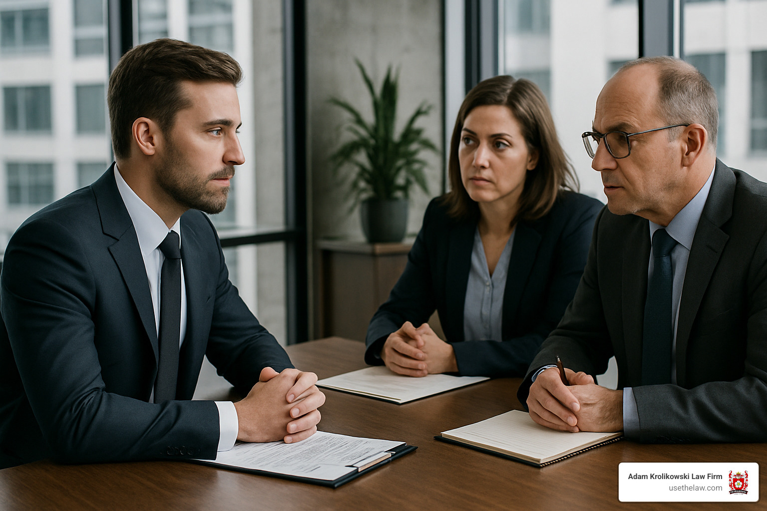attorney negotiating with employer representatives - Orange County employment law attorney