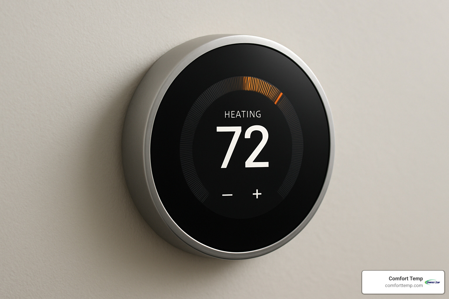 Smart thermostat mounted on wall - gainesville fl hvac