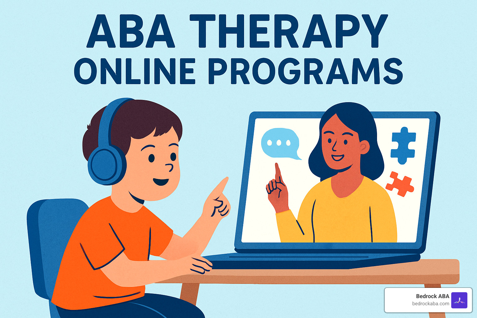Student working on online ABA coursework with laptop, textbooks, and virtual classroom interface visible - aba therapy online programs