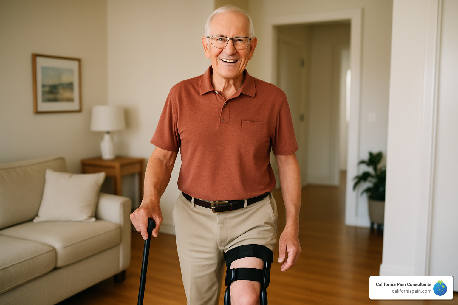 knee brace and walking cane - what is the best pain treatment for chronic osteoarthritis