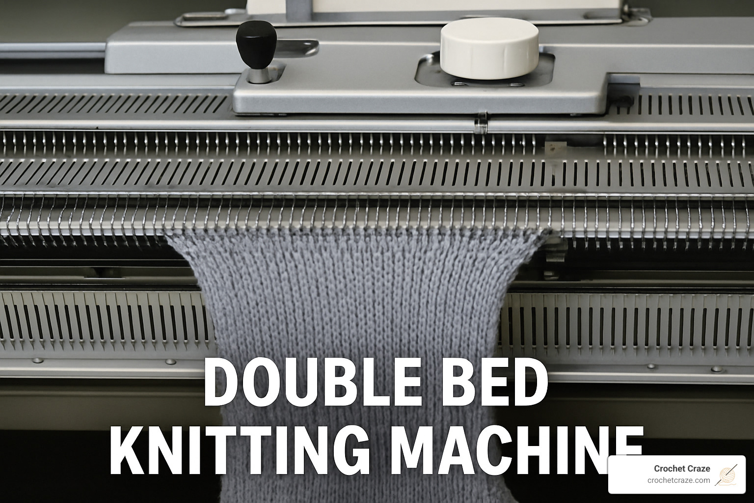 Brother KH260 knitting machine with ribber attachment - double bed knitting machine