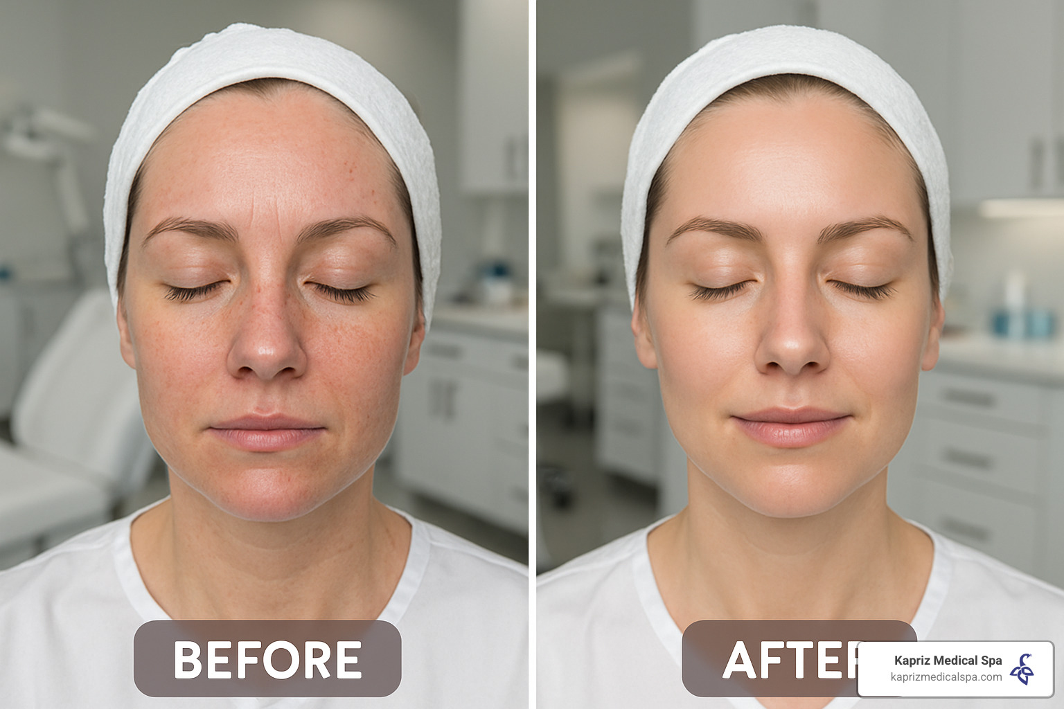 Before and after treatment results montage - microneedling prp jacksonville