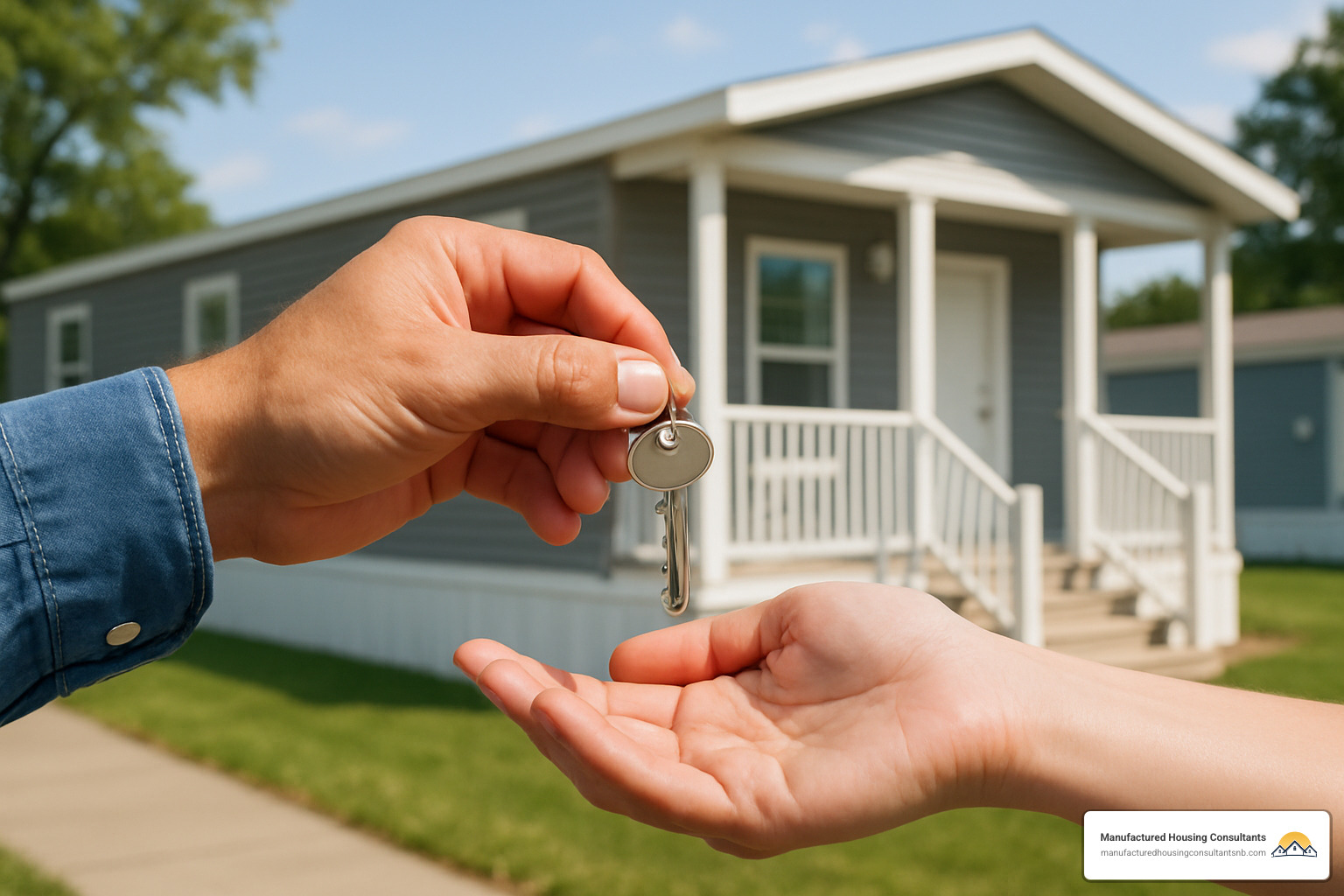 keys being exchanged for mobile home purchase - how to buy a mobile home with no money down