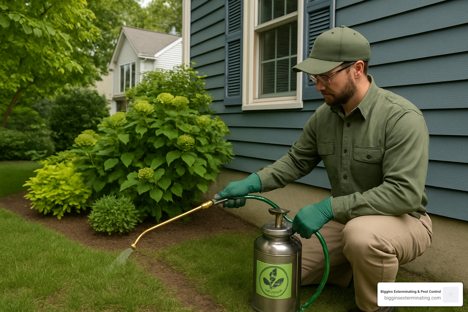 eco-friendly perimeter barrier treatment around home foundation - Pest inspection North Reading