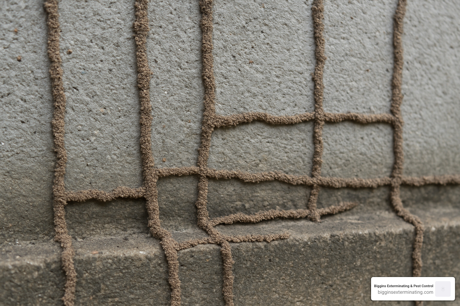 mud tubes on foundation wall - Pest inspection North Reading