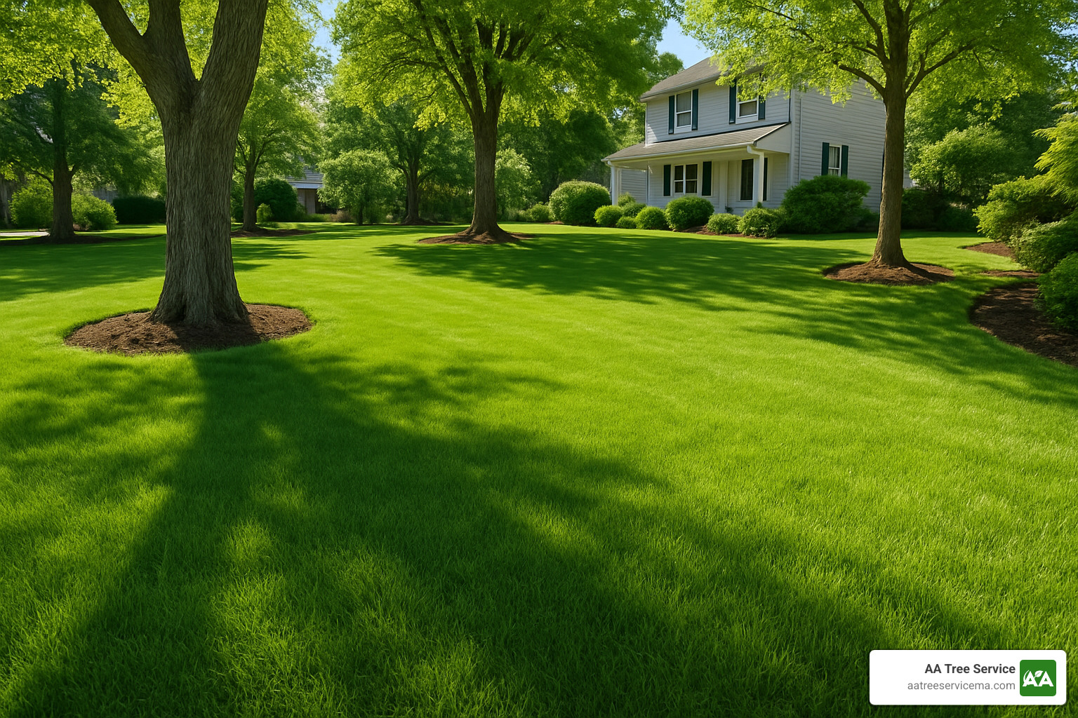 Beautiful lawn area where a tree stump was successfully removed using natural methods - natural stump removal Beautiful lawn area where a tree stump was successfully removed using natural methods - natural stump removal