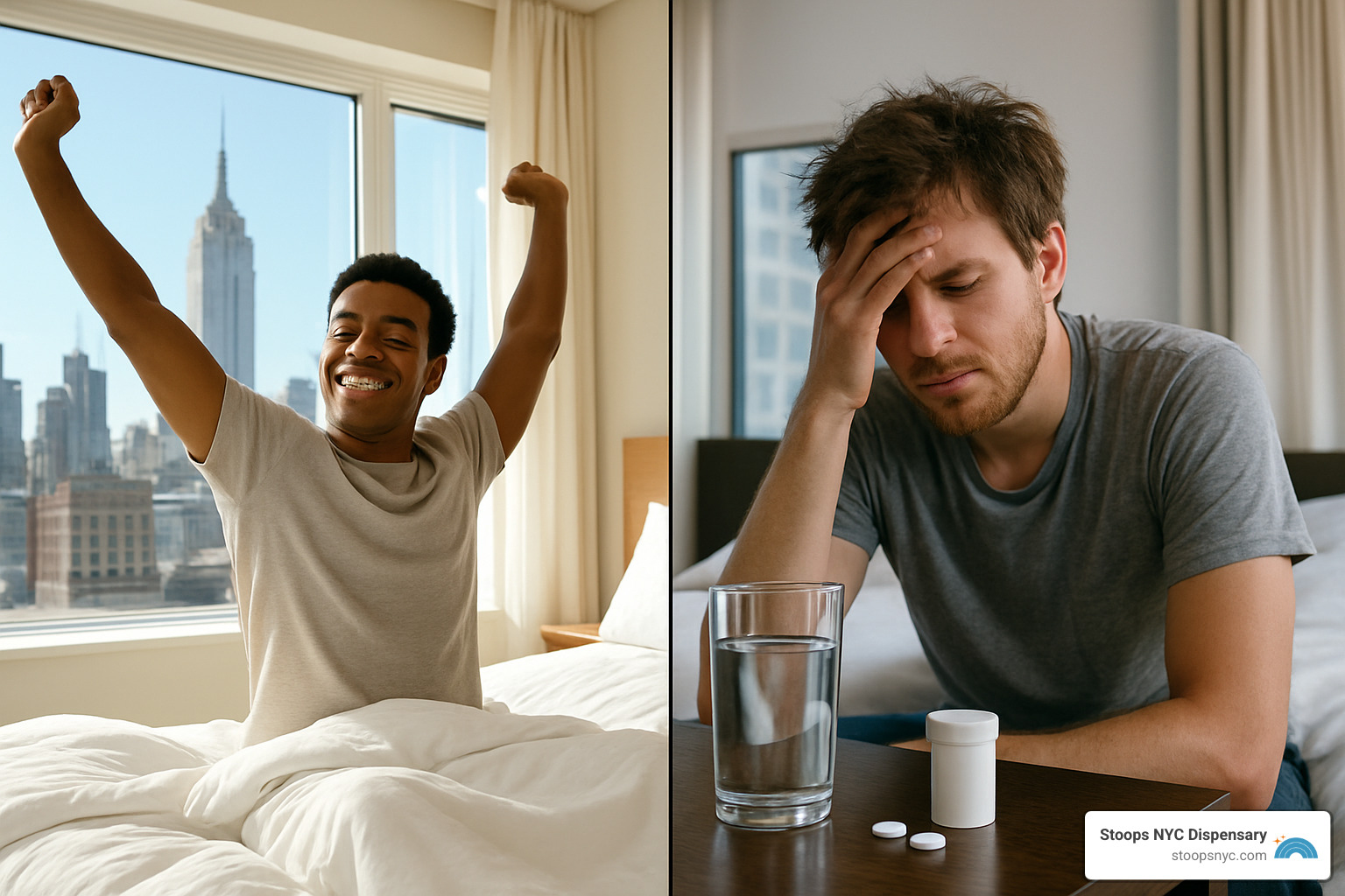 morning after comparison - non alcoholic cannabis drinks