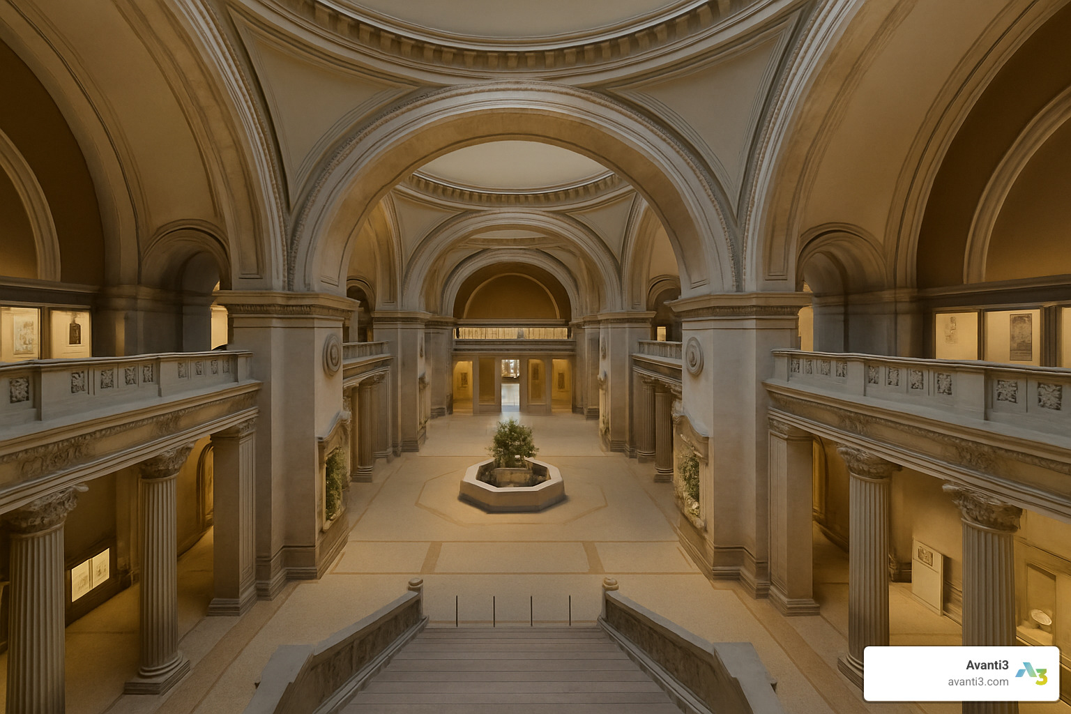 The Met 360 Project virtual tour showing the Great Hall with soaring perspective impossible during regular visits - Virtual Museum Experiences