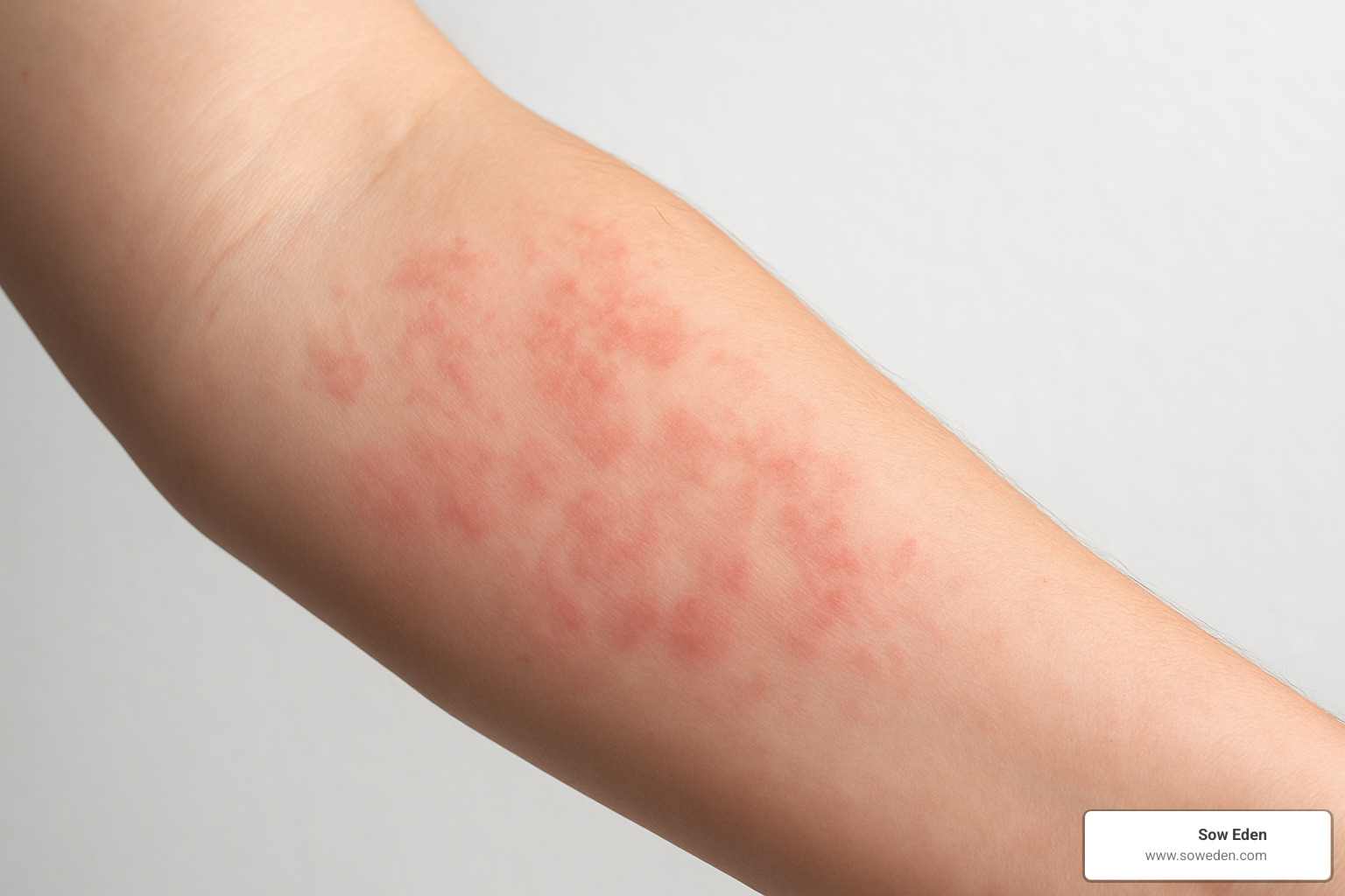 Mild rash on arm - side effects of cbd cream