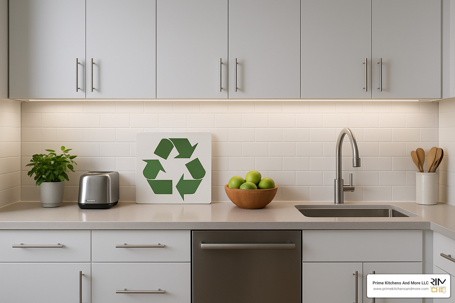 LED under cabinet lighting - eco friendly kitchen remodel