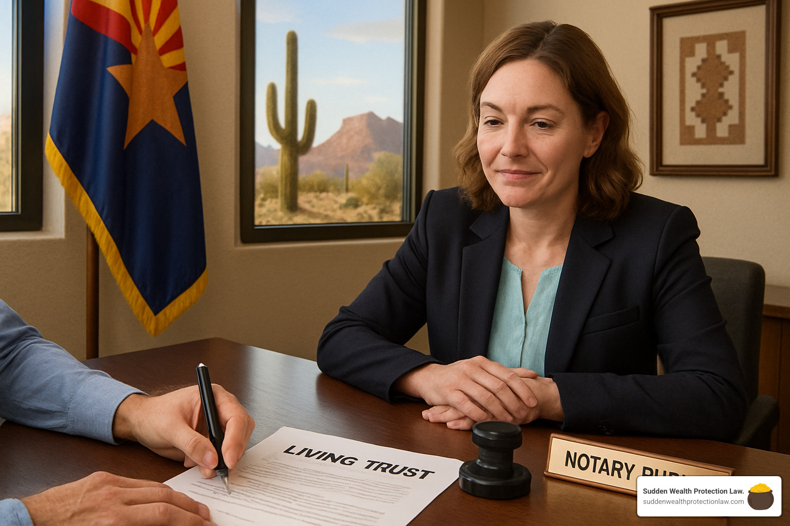 Arizona notary public witnessing trust document signing - what makes up a living trust in arizona