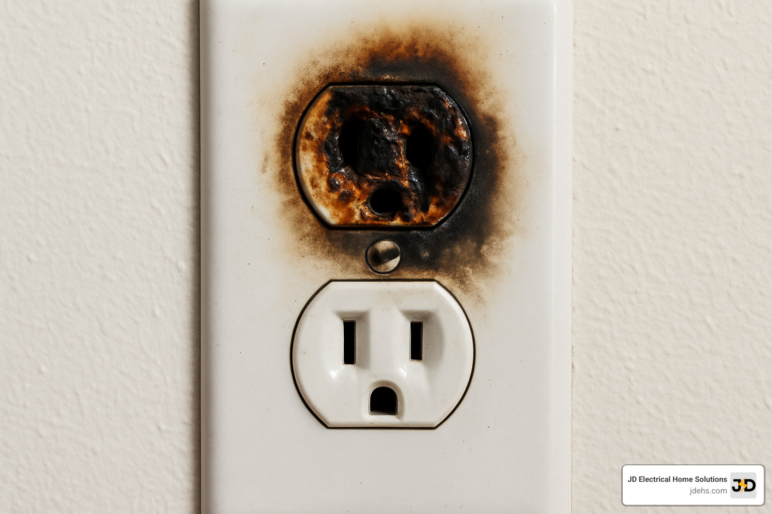 burnt electrical outlet - troubleshoot breaker keeps tripping