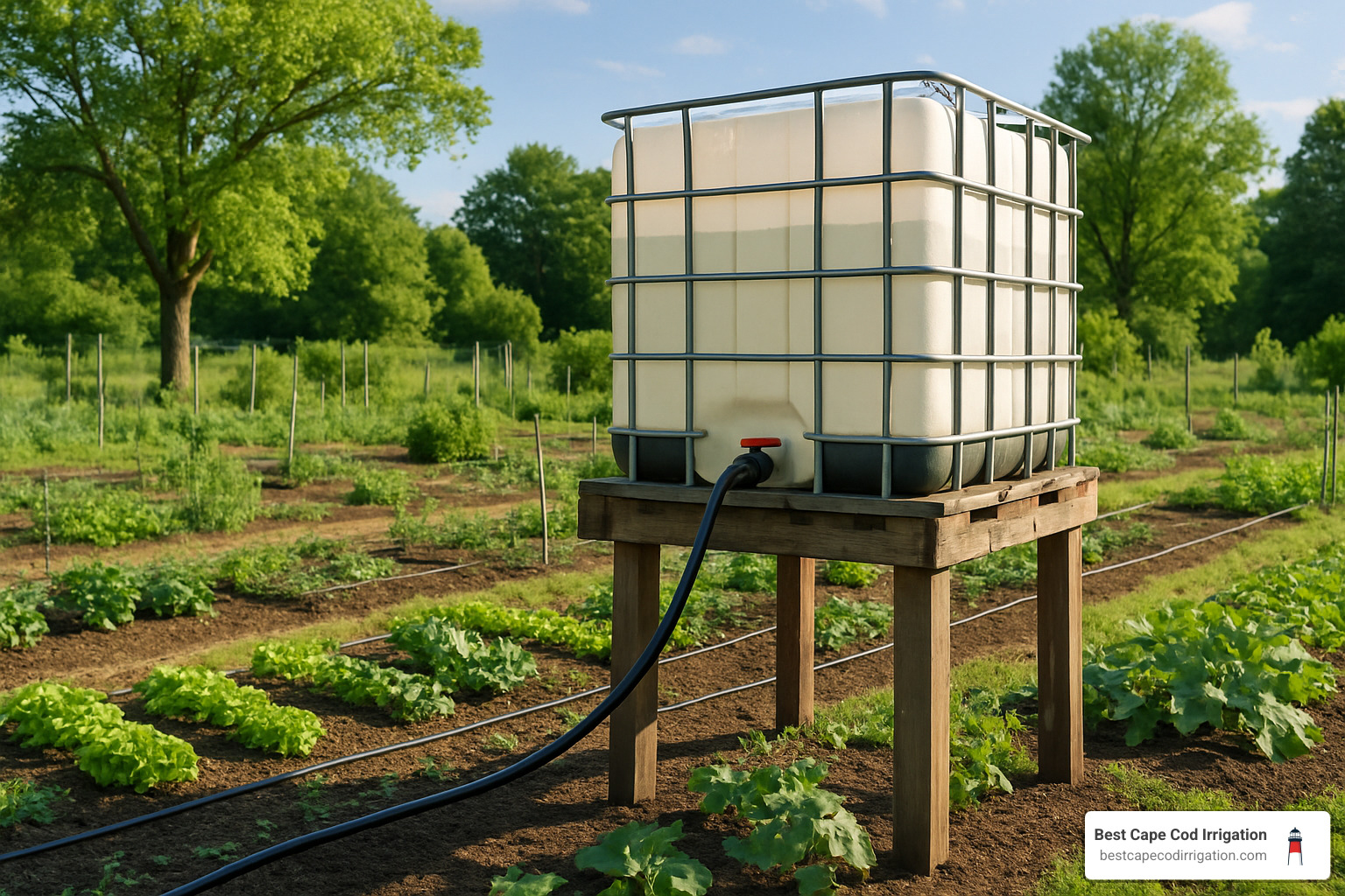 liftd water storage system with drip irrigation - allotment watering solutions