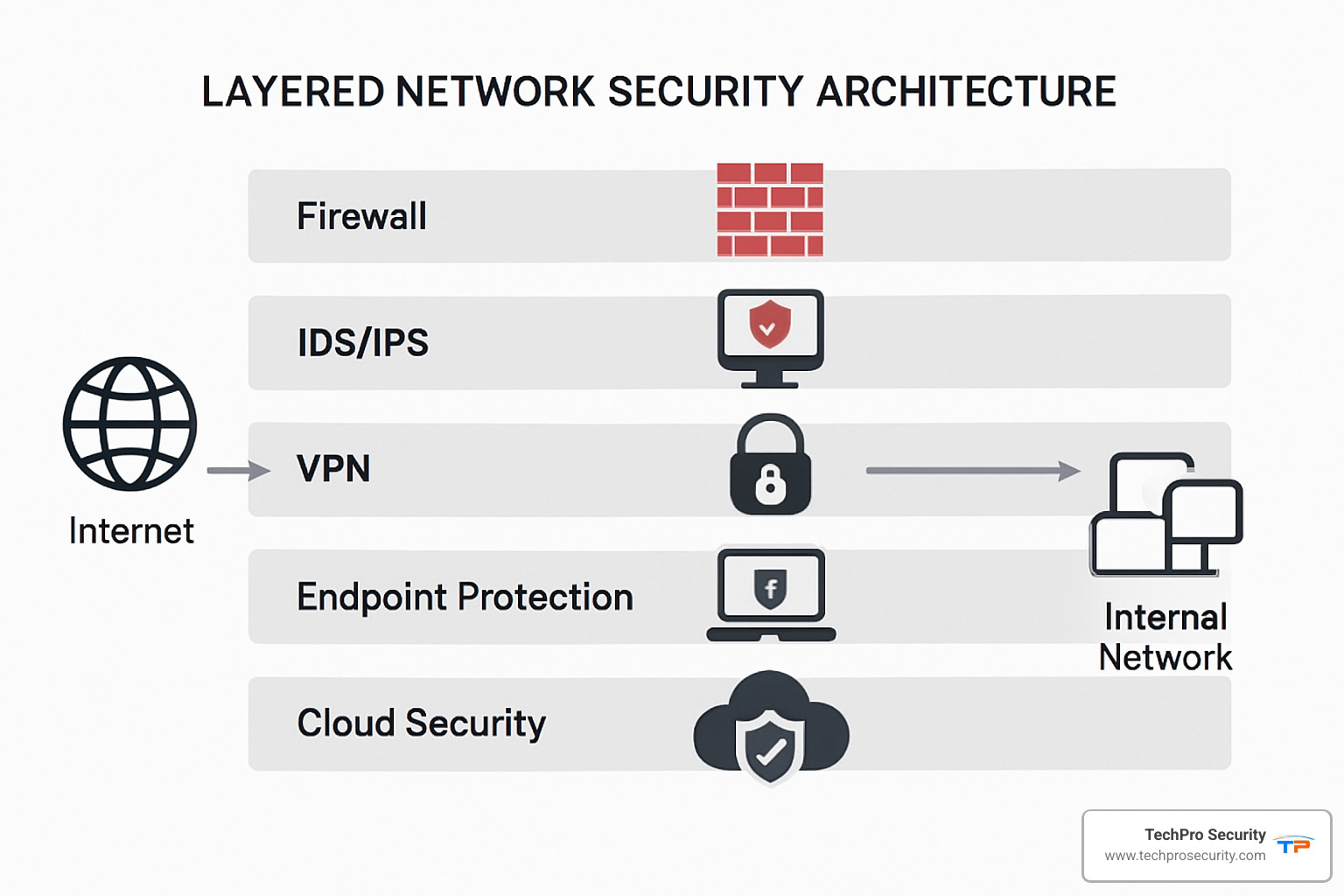 layered security architecture diagram - network security firewall