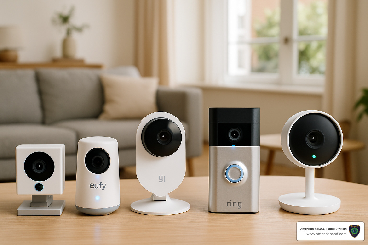 lineup of top indoor security cameras for apartments - apartment surveillance cameras
