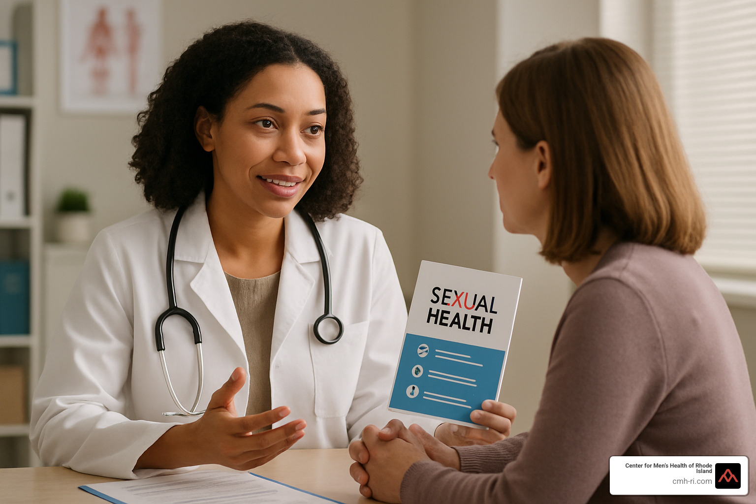 healthcare provider counseling patient about sexual health treatment options - sexual health clinic treatment healthcare provider counseling patient about sexual health treatment options - sexual health clinic treatment