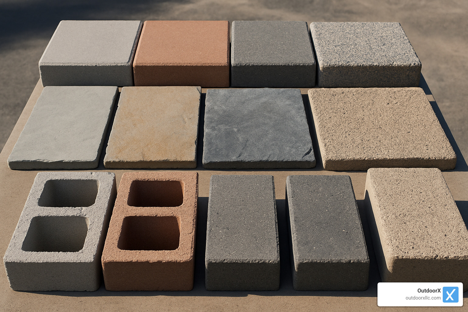 variety of hardscaping materials including pavers, natural stone, and concrete samples - commercial hardscaping near me variety of hardscaping materials including pavers, natural stone, and concrete samples - commercial hardscaping near me