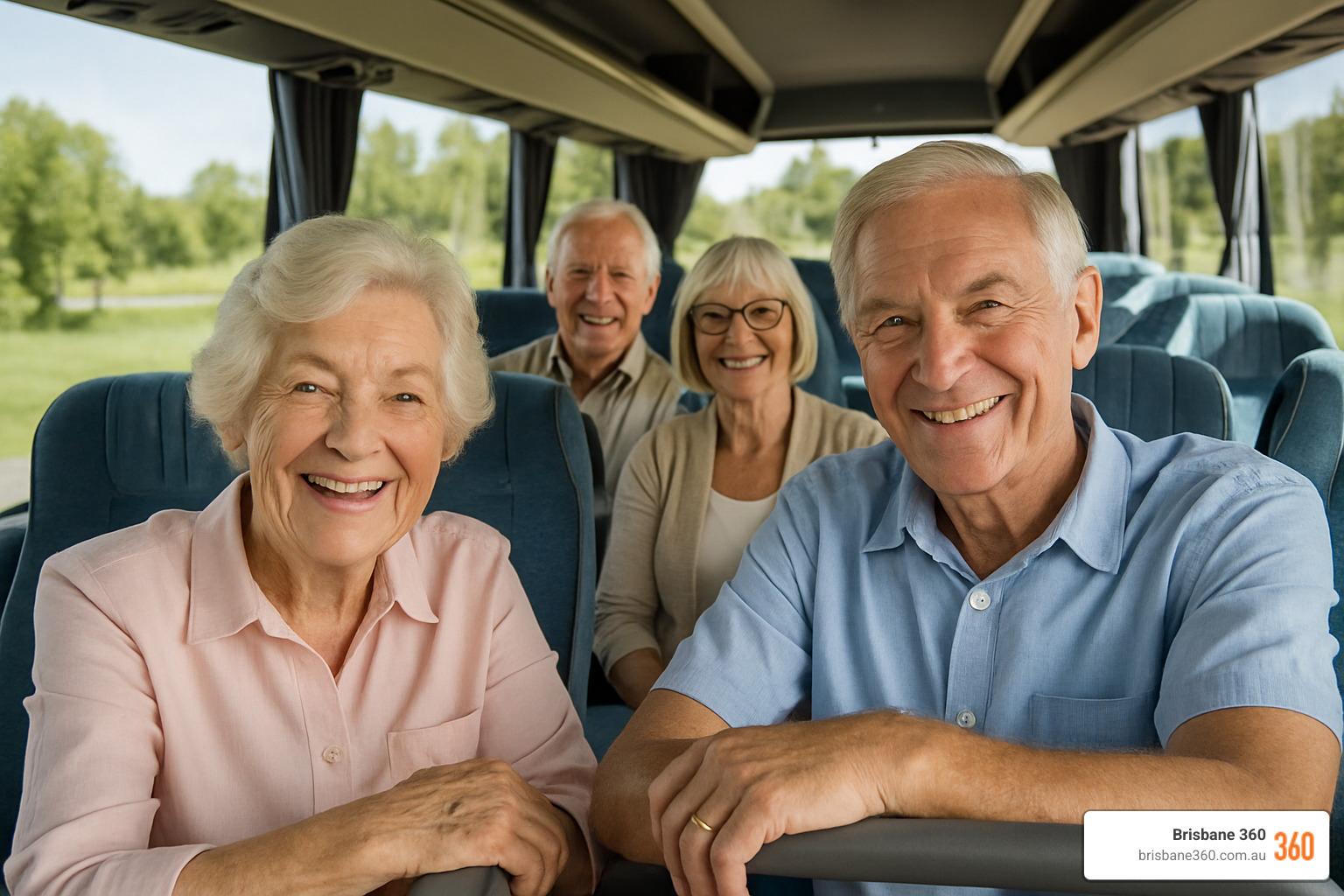 Accessible coach with wheelchair ramp and wide doors - Bus tours for retirees