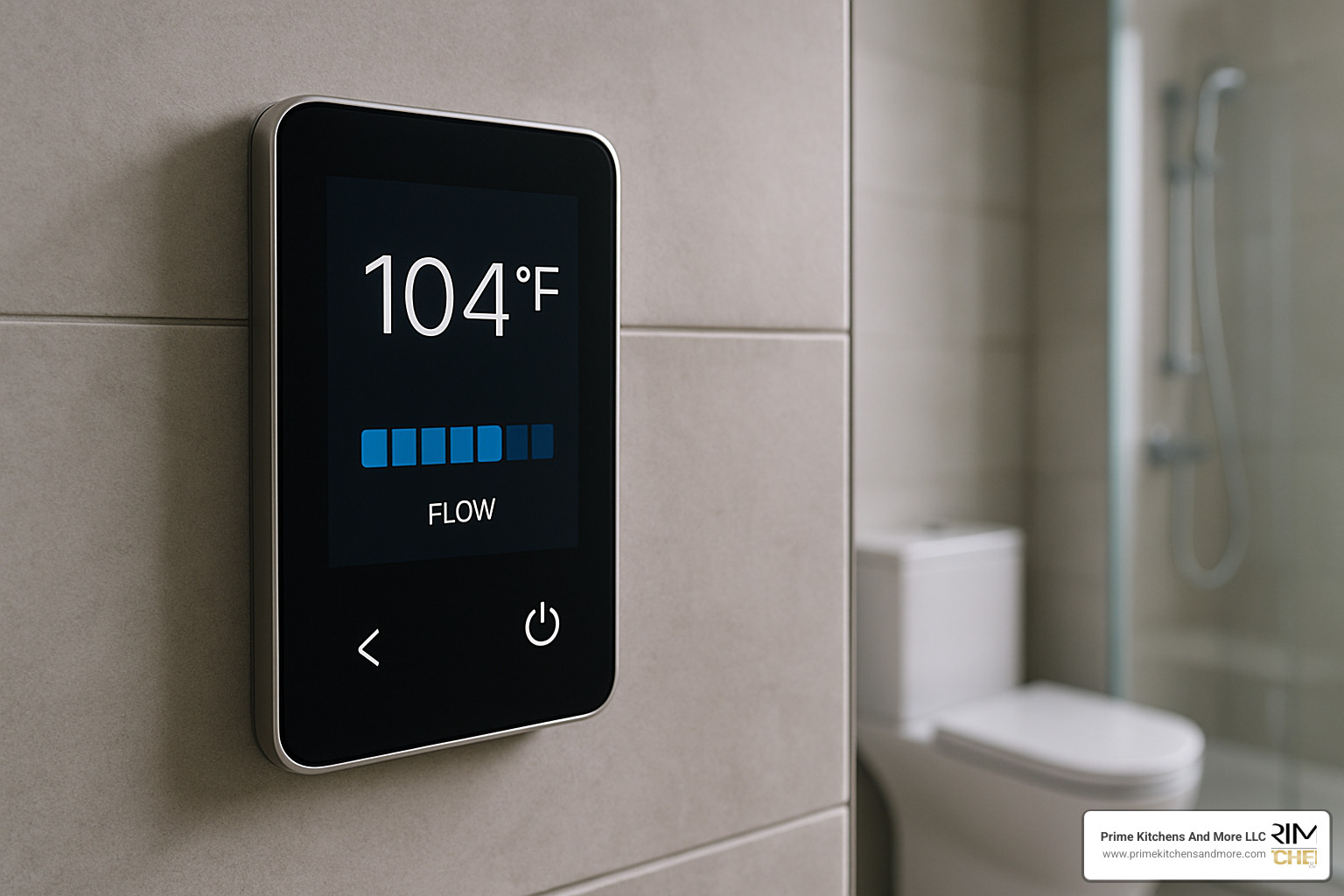 touchscreen shower control panel - rain shower small bathroom