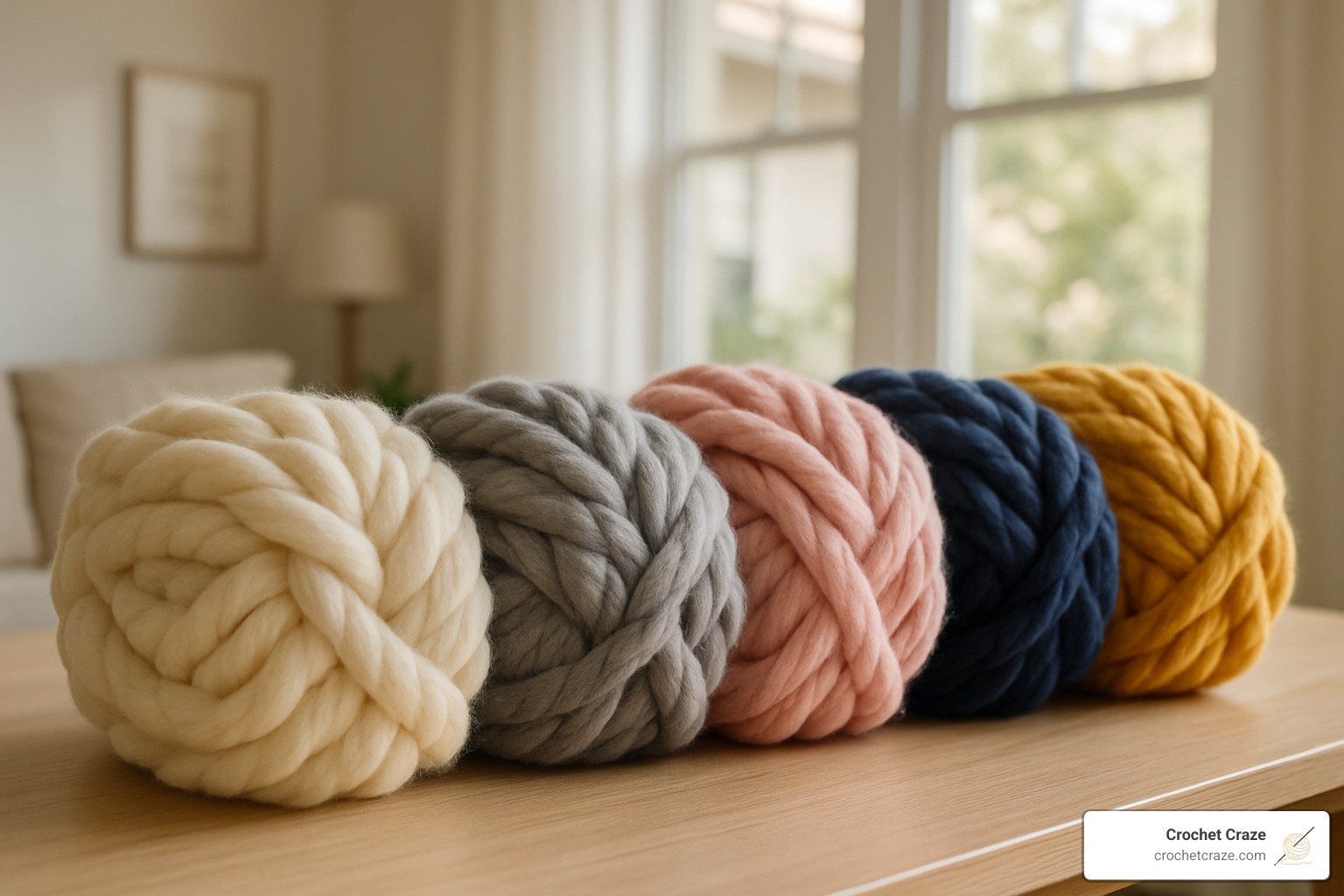 lineup of chunky knit blanket yarns in various colors and textures - chunky knit blanket yarn