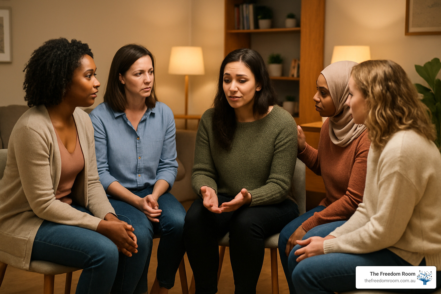 woman at support group - famous women in recovery