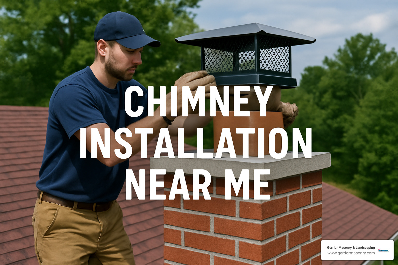 technician checking credentials - chimney installation near me