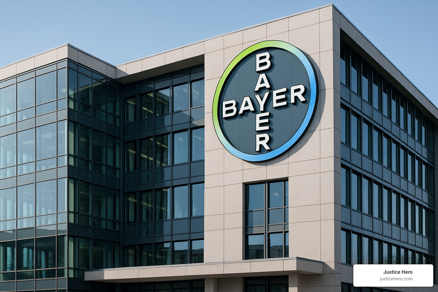 Bayer corporate headquarters building - latest news on roundup settlement