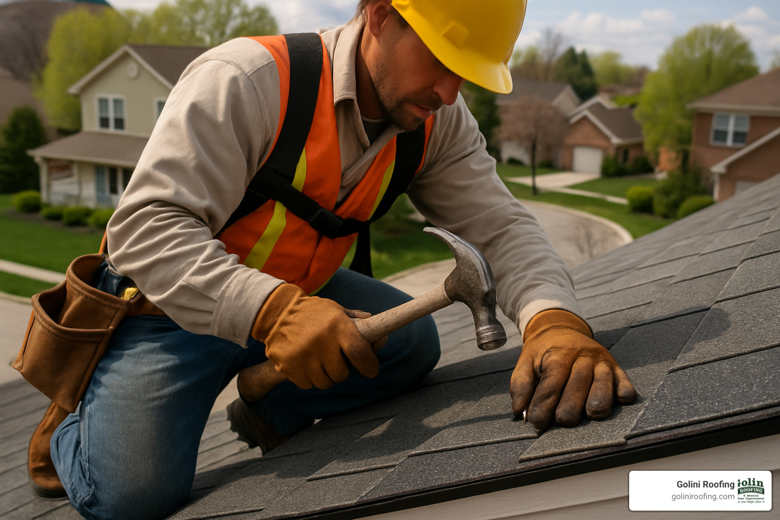 image of workers hand-nailing shingles showing the careful craftsmanship and attention to detail that goes into proper roof installation - Roof tear off cost image of workers hand-nailing shingles showing the careful craftsmanship and attention to detail that goes into proper roof installation - Roof tear off cost