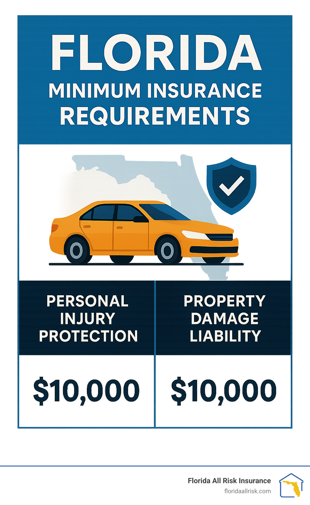 Florida minimum insurance requirements diagram - Cheap car insurance St Petersburg infographic 