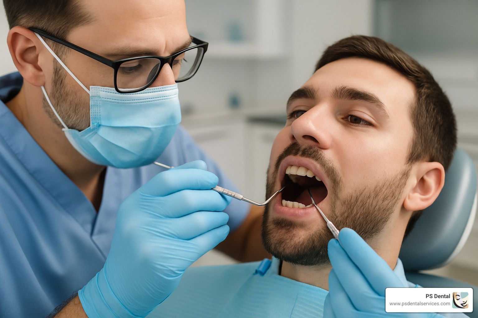 dental examination showing cavity detection - cavity treatment options