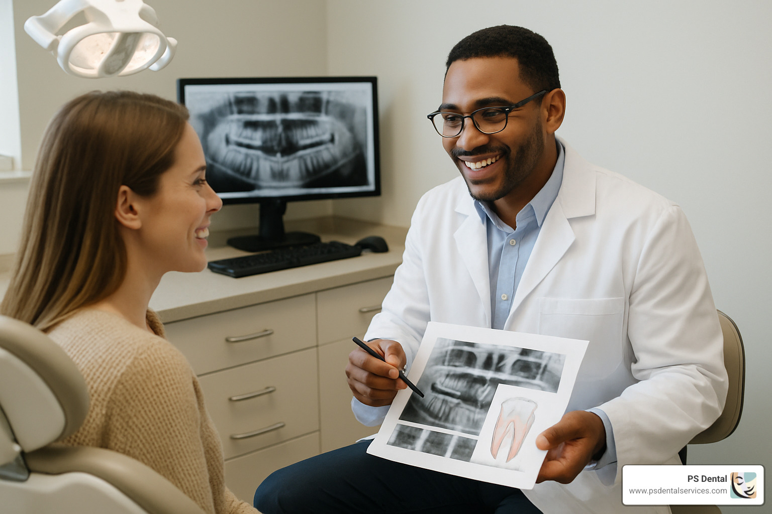 patient consultation discussing treatment options - cavity treatment options