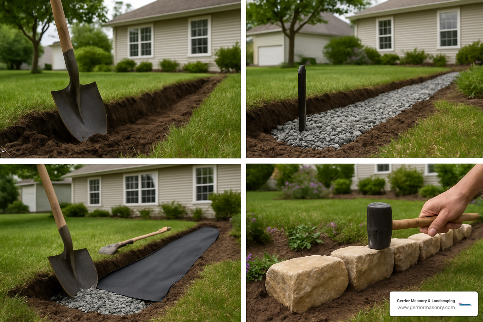 Stone Cold Gorgeous Decorative Garden Edging Options 5 step-by-step stone edging installation process - decorative stone garden edging