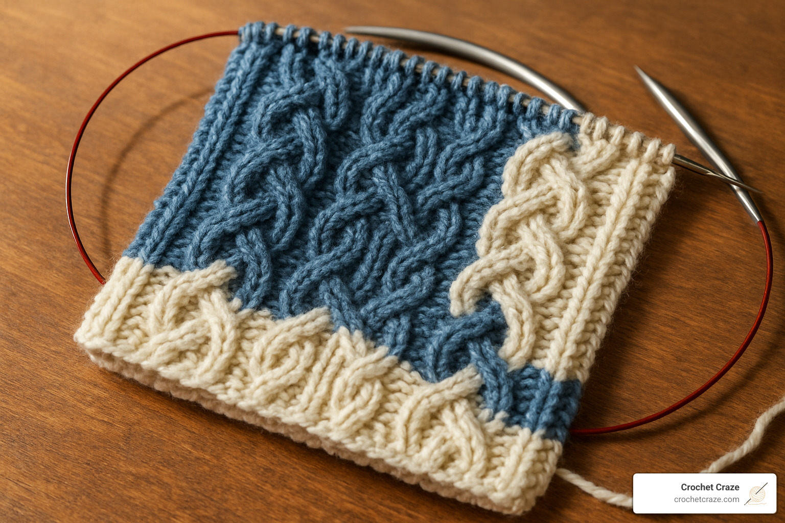 double-knit cables showing reversible texture patterns - Advanced knitting classes