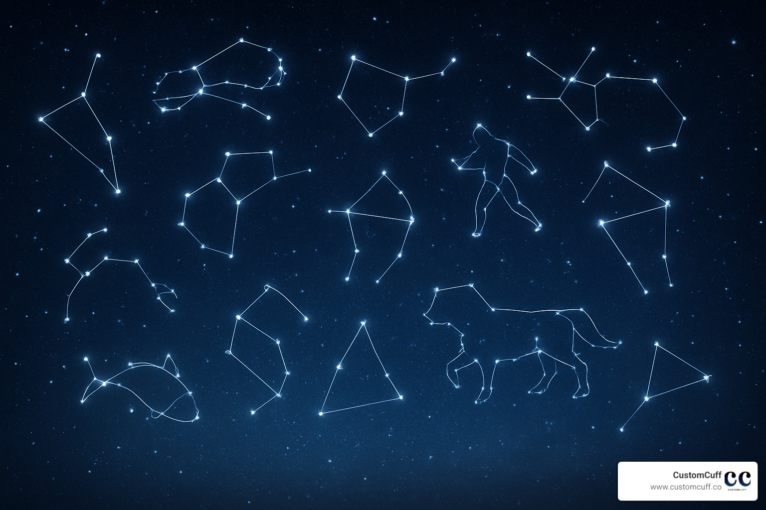 constellation boundaries and star patterns overlaid on celestial sphere - constellations in the sky