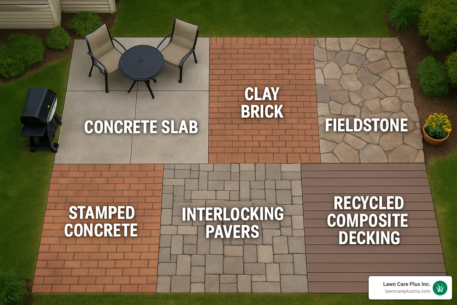 different patio material types - patio installers near me
