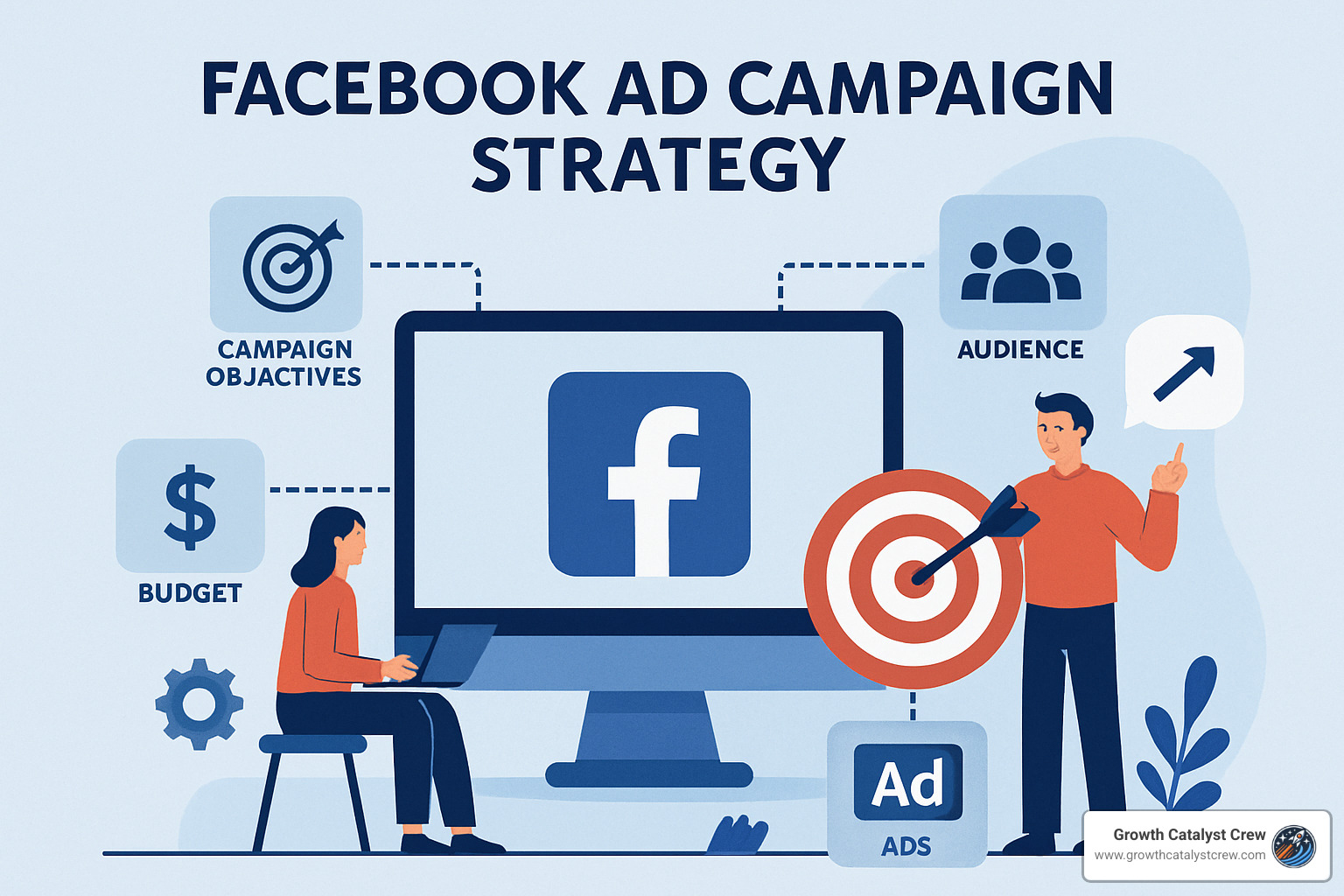 Mobile-optimized Facebook ad creative showing vertical video format with clear text and thumb-friendly design elements - facebook ad campaign strategy